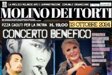 Molino dei Torti Piazza Caduti per la Patri ore 19:00 13 Ottobre 2024 concerto benefico unisciti a noi per una serata di musica Solidarietà insieme contro il tumore al seno. Special guest: Gruppo musicale EXPERIA VERONICA e MARCO Vocal guest Cantante Artista Giovanna Cantautore artista Ivan Cattaneo Ingresso devoluto all'Associazione   Franca Cassola Pasquali Per l?Unità di Senologia dell'Ospedale di Tortona